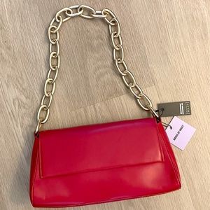 HOW House of Want Ruby Red Shoulder Bag Vegan Leather